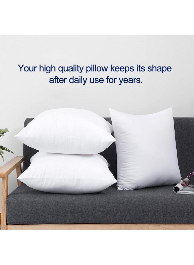 hito HITO 16x16 Pillow Inserts (Set of 2)- 100% Cotton Covering Down Alternative Throw Pillows White for Couch Bed Sofa  - Image 5