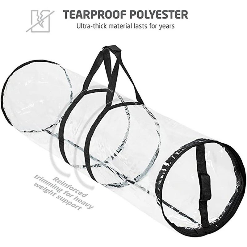 حقيبة تخزين أسطوانية محمولة - منظم مائي من PVC لهدايا عيد الميلاد - Image 5