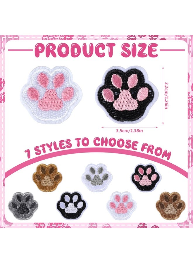 يُسلِّم 28 قطعة من رقع طبعة الكفوف للملابس، رقع تطريز قابلة للكي أو الخياطة، رقع تزيين لطيفة على شكل كفوف لتزيين الفساتين والجينز والقبعات والأحذية والقمصان والسترات وحقائب الظهر - Image 3