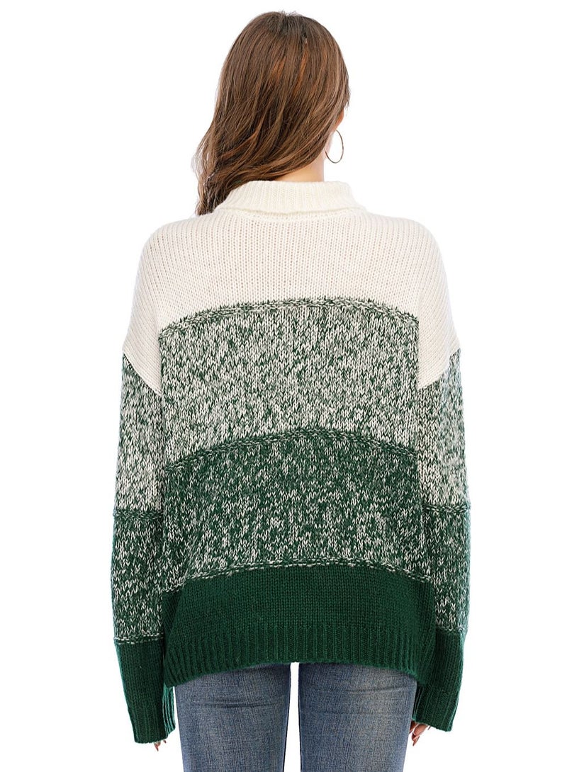 Loquat Loose, High-necked, Long-sleeved Tops Multicolour  - Image 2