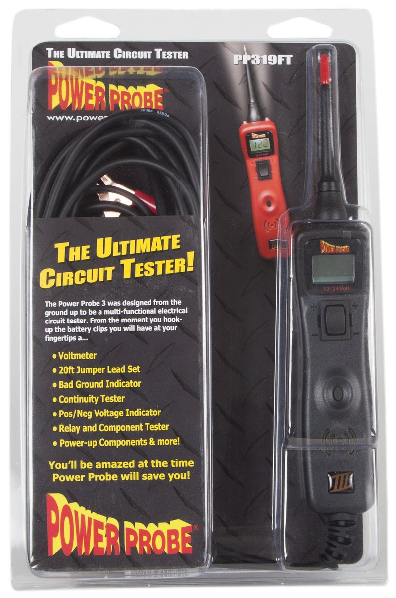 Power Probe III Clamshell - [Car Automotive Diagnostic Test Tool, Digital Volt Meter, AC/DC Current Resistance, Circuit Tester] (Black) - Image 2