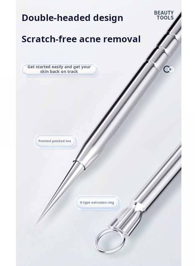 Generic 3-Piece Acne Facial Blackhead Tweezer Set Silver - Image 2