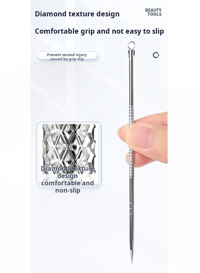 Generic 3-Piece Acne Facial Blackhead Tweezer Set Silver - Image 4