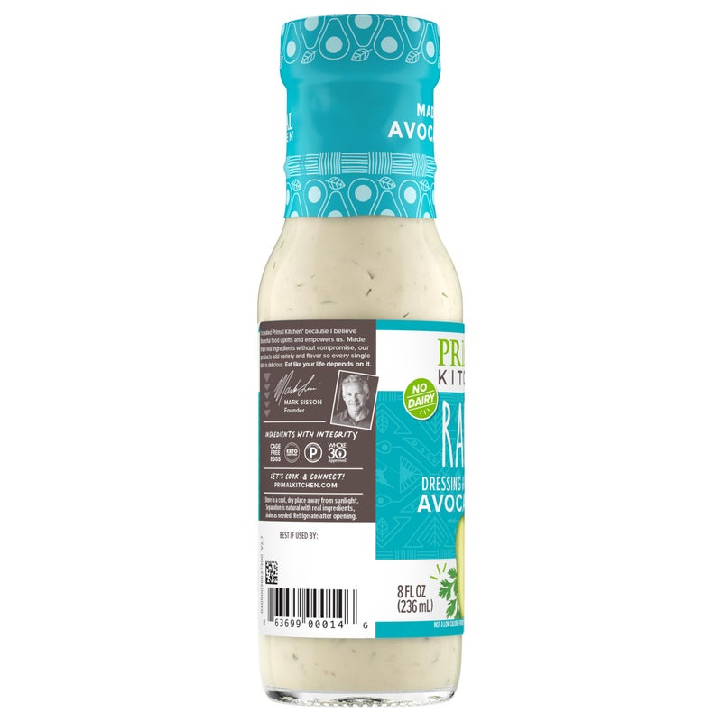 Primal Kitchen Ranch Salad Dressing & Marinade made with Avocado Oil, Whole30 Approved, Paleo Friendly, and Keto Certified, 8 Fluid Ounces - Image 2