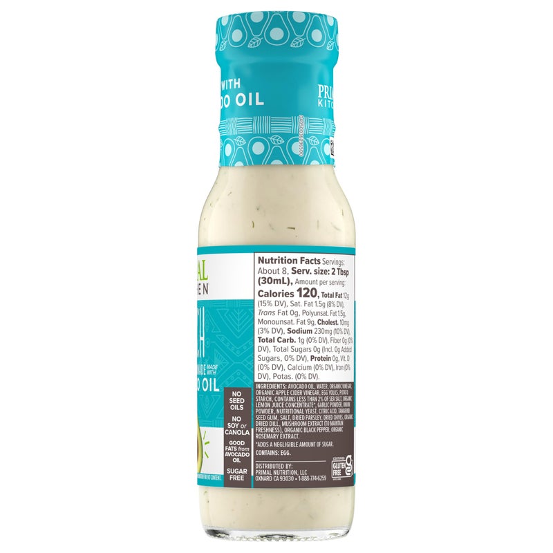 Primal Kitchen Ranch Salad Dressing & Marinade made with Avocado Oil, Whole30 Approved, Paleo Friendly, and Keto Certified, 8 Fluid Ounces - Image 3