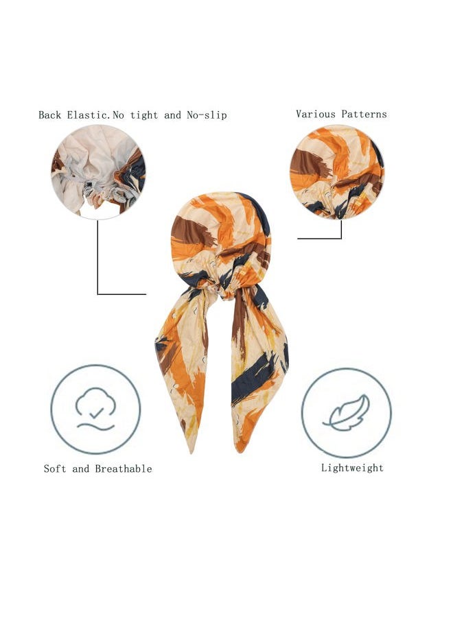 ZLYC Chemo Headwear Pre Tied Head Scarf Headwraps Lightweight Turban Beanie Cap for Women (Camo Khaki)  - Image 5