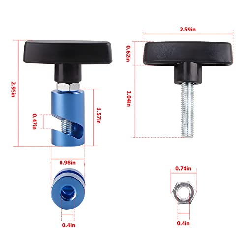 zipelo Lift Support Clamp, Hood Strut Fixing Clamps with Brass Core, Shock Prop Strut Stopper Retainer for Car Hood, Spark Plug Gap Gauge Tool, Universal Automotive Accessories (Blue) - Image 2