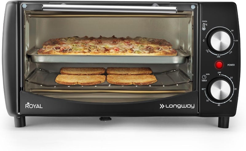 Longway Royal OTG 12 Ltr Oven Grill with Heating Modes Temperature Timer for Baking Pizza, Cake, Grilling Chicken and Toasting Bread - Image 1