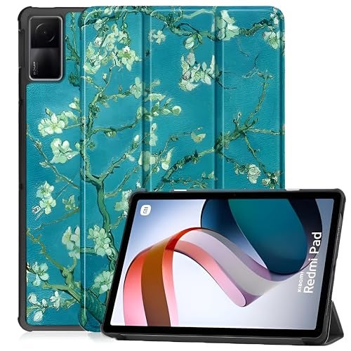 ProElite Slim Trifold Flip case Cover for Redmi Pad 10.6" Tablet, Flowers - Image 1