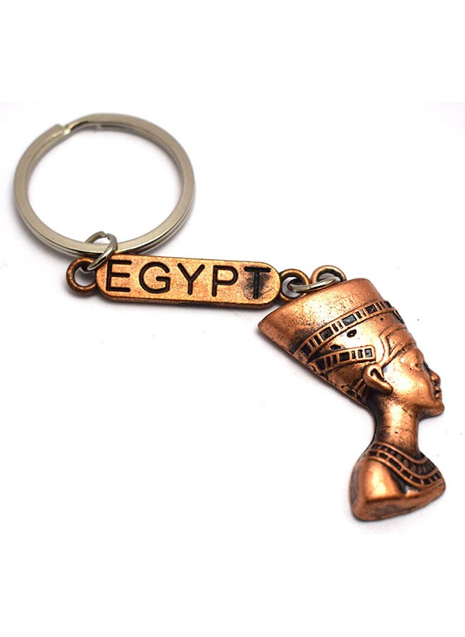 immatgar - immatgar pharaonic Nefertiti keychain Egyptian souvenirs gifts from egypt Authentic Pharaoh (Burnt Red) - Image 1