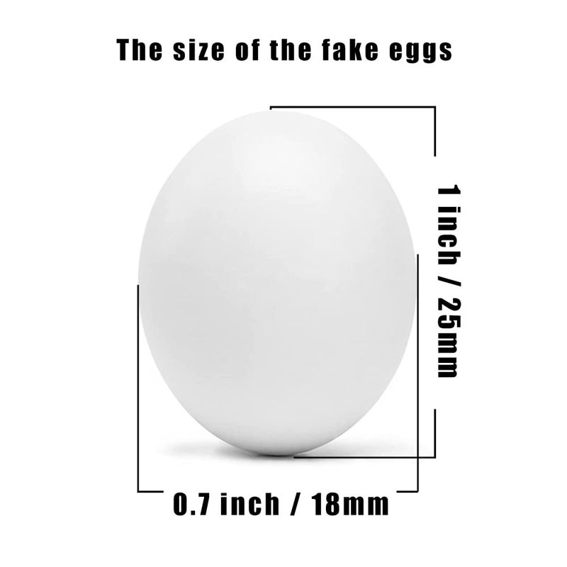 WOLEDOE 8Pcs Fake Bird Eggs, Stop Egg Laying fit Bourkes Parrot, Lovebird, Lineolated Parakeet, English Show Budgie Artificial Eggs 18mm*25mm - Image 4
