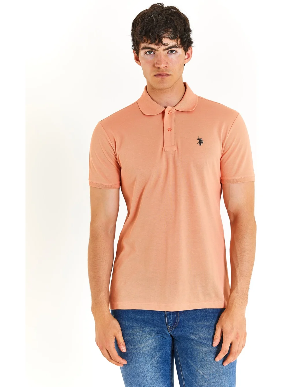 U.S. Polo Assn. BASE. Polo Assn. 1792406 GTP04IY024 Us Polo Assn Men's T-Shirt Salmon