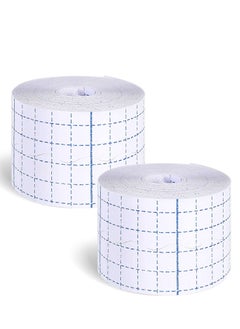 Non-Woven Cover Roll Stretch Tape Non-Woven Adhesive Bandages Breathable Bandage Tape Cohesive Wrap Bandages Protective Stretch Bandage Roll Film (2 Rolls 2 Inch x 10.94 Yard)