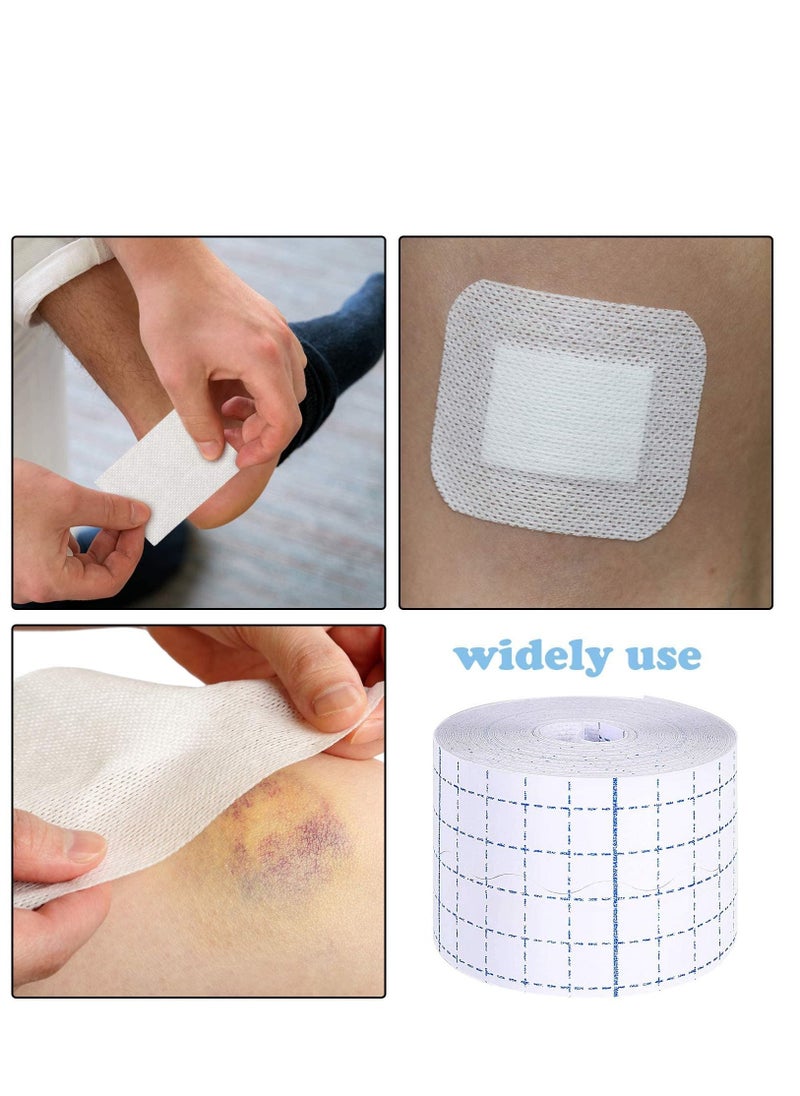 SYOSI - Non-Woven Cover Roll Stretch Tape Non-Woven Adhesive Bandages Breathable Bandage Tape Cohesive Wrap Bandages Protective Stretch Bandage Roll Film (2 Rolls 2 Inch x 10.94 Yard) - Image 1