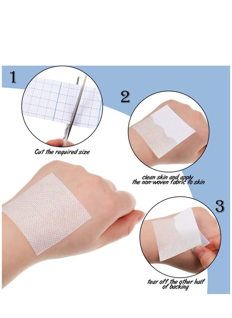 SYOSI - Non-Woven Cover Roll Stretch Tape Non-Woven Adhesive Bandages Breathable Bandage Tape Cohesive Wrap Bandages Protective Stretch Bandage Roll Film (2 Rolls 2 Inch x 10.94 Yard) - Image 1
