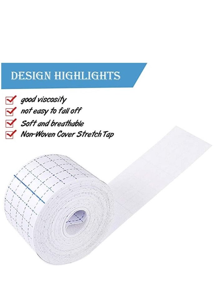 SYOSI - Non-Woven Cover Roll Stretch Tape Non-Woven Adhesive Bandages Breathable Bandage Tape Cohesive Wrap Bandages Protective Stretch Bandage Roll Film (2 Rolls 2 Inch x 10.94 Yard) - Image 1