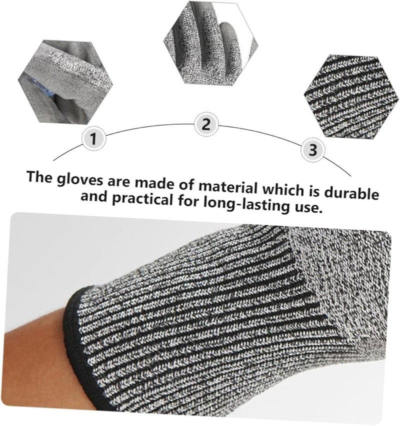 قفازات العمل المقاومة للقطع والحرارة للحام والبستنة والنجارة والمطبخ قابلة لإعادة الاستخدام مقاس L - Image 4