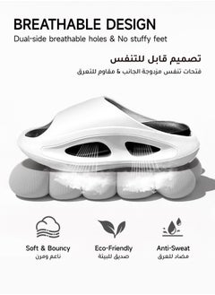 AL-WAHA AL-ZHABIA Unisex-cloud-comfort-eva-foam-sandals-anti-slip-thick-platform-beach-pool-indoor-shoes(40-41)  - Image 4