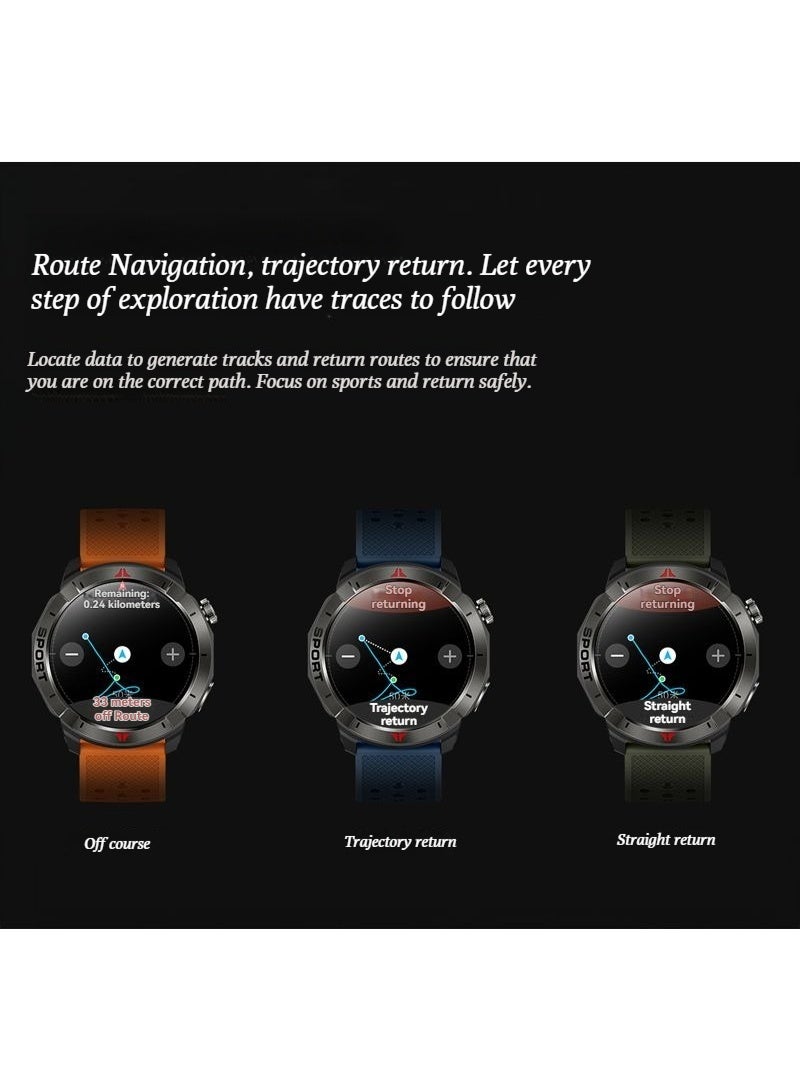 NORTH EDGE sports pace GPS track Bluetooth call heart rate oxygen sensor mountain running smart watch - Image 4