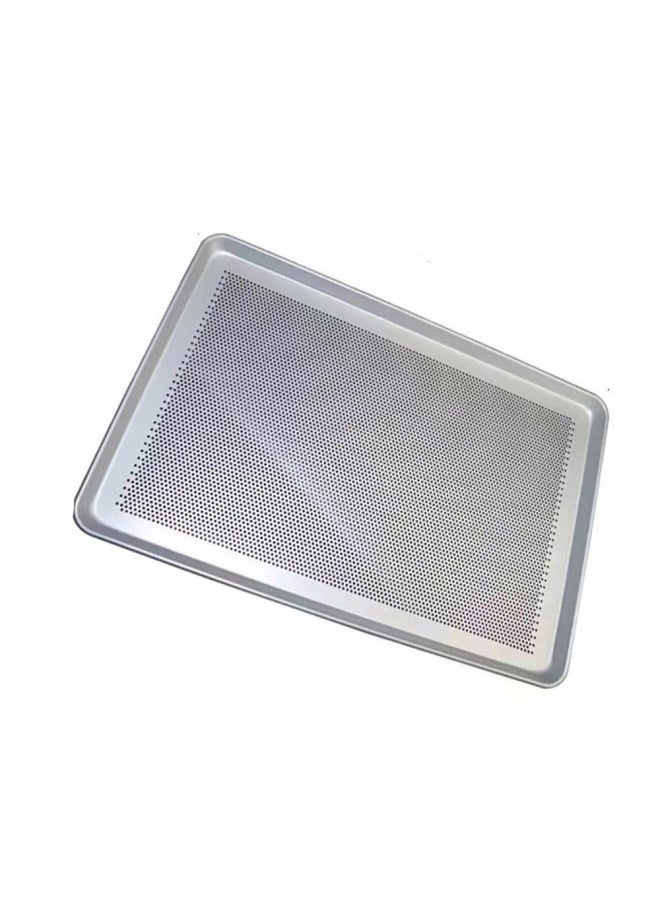 Large Baking Tray Punching Bread Commercial Non-stick Aluminum Alloy Aluminum Plate Rectangular Biscuit Baking Basin Oven Tray Household-Specifications:Aluminum Alloy Plain Body 60*40*3 Cm1.0 Thickness 2kg - Image 2