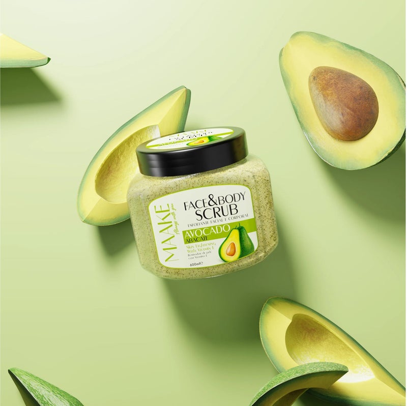 MAAKE Avocado Skin Glowing Face & Body Scrub 600ml - Image 3