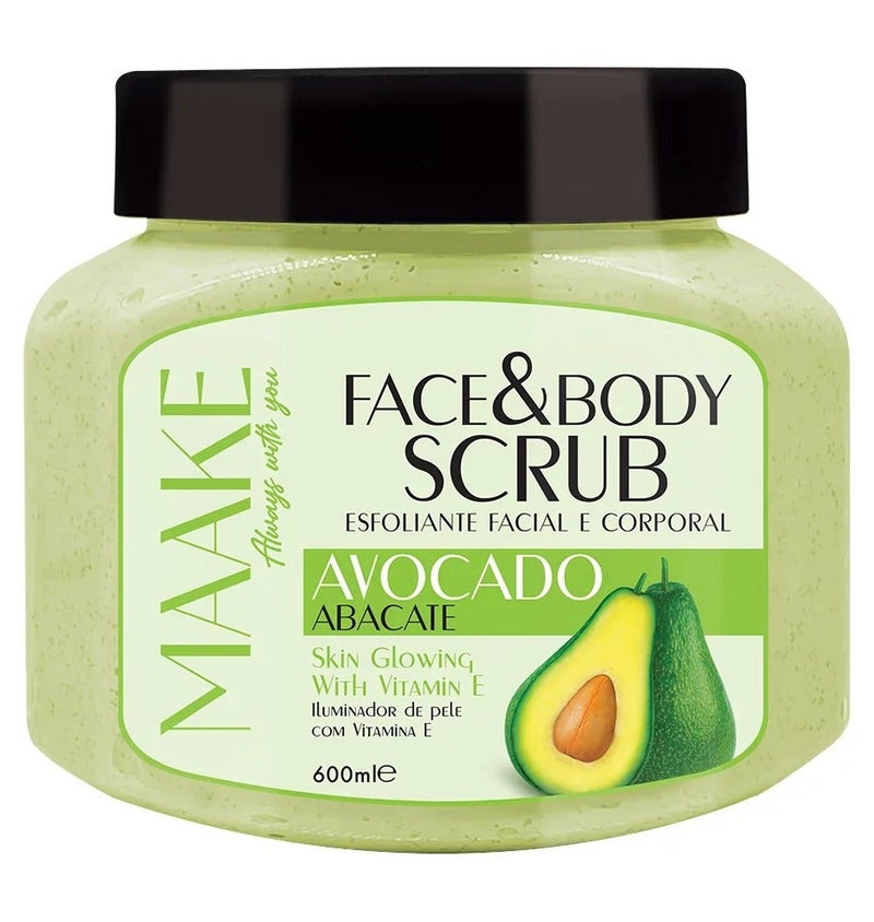 MAAKE Avocado Skin Glowing Face & Body Scrub 600ml - Image 1