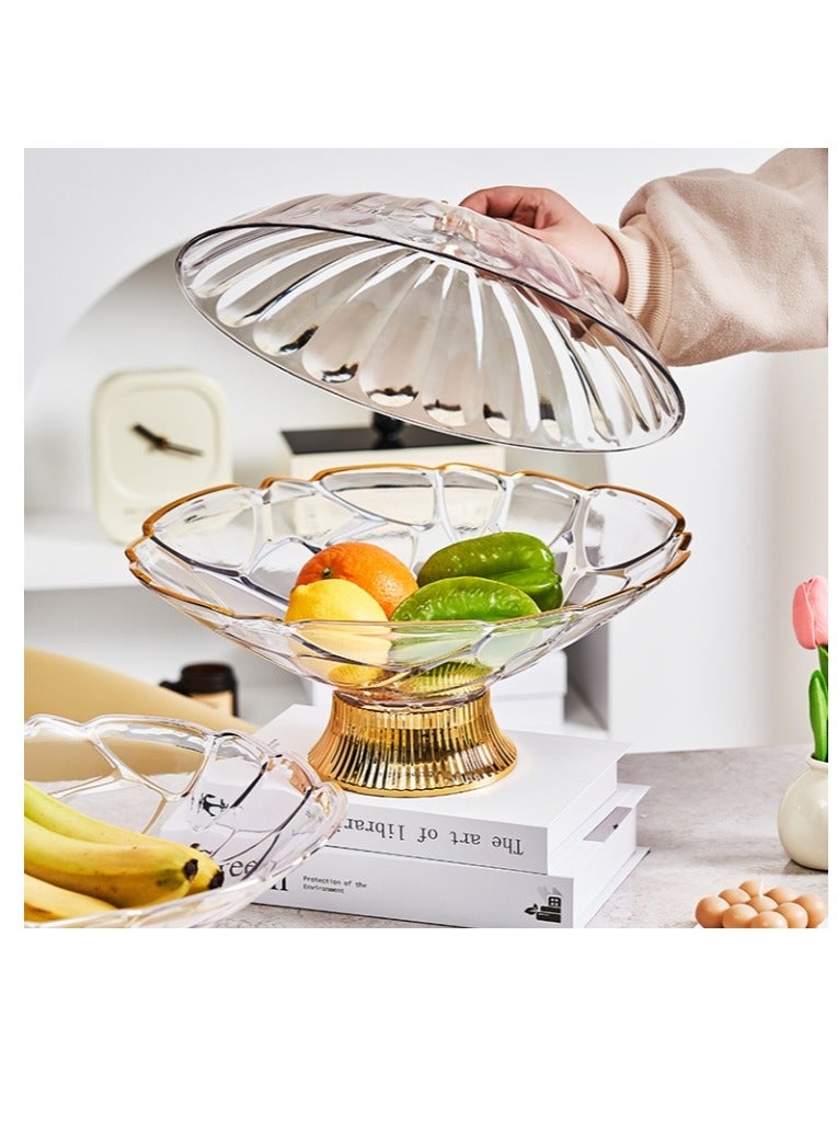 عبوة واحدة من وعاء الفاكهة، طبق الفاكهة، وعاء الفاكهة، وعاء حلوى الفاكهة، وعاء الوجبات الخفيفة مع غطاء - Image 1