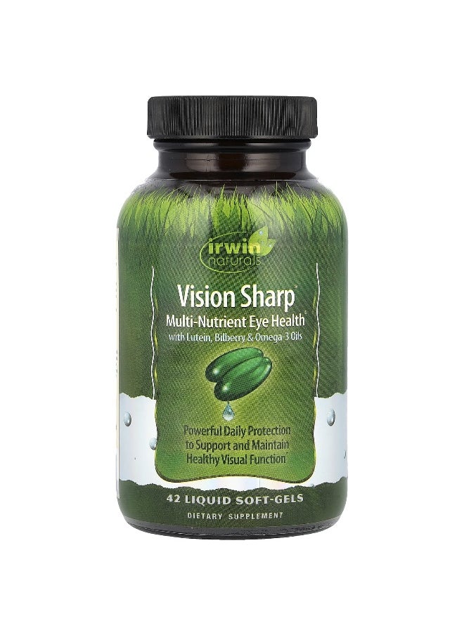 Irwin Naturals Irwin Naturals, Vision Sharp®, Multi-Nutrient Eye Health®, 42 Liquid Soft-Gels  - Image 1