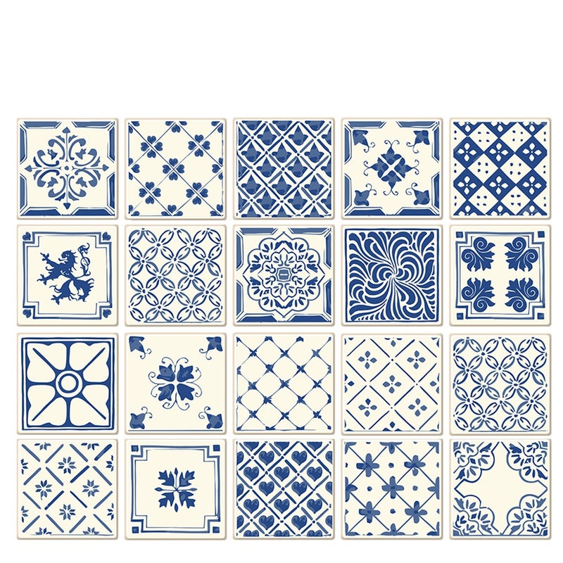 40 Pcs Tile Stickers Removable Wall Sticker Decals Tile Decor for Kitchen Bathroom Custom 20x20cm - Image 2