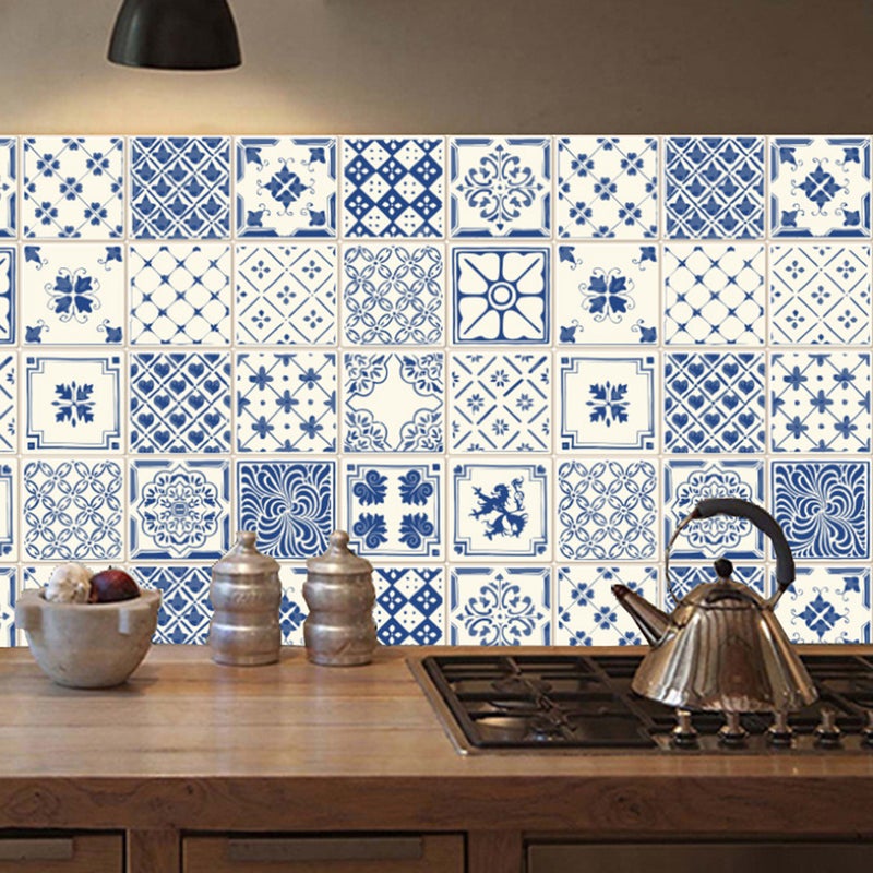 40 Pcs Tile Stickers Removable Wall Sticker Decals Tile Decor for Kitchen Bathroom Custom 20x20cm - Image 4