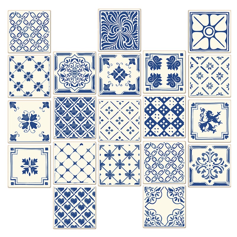 40 Pcs Tile Stickers Removable Wall Sticker Decals Tile Decor for Kitchen Bathroom Custom 20x20cm - Image 3