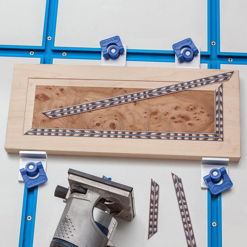 Rockler T Track Stop Kit (4 Pack) - Aluminum T Track Hold Down Clamps, Inline & Short Stops - 5/8â€ Tall - Image 4