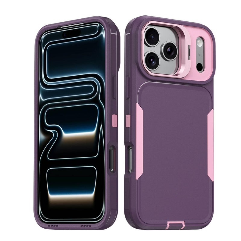 غطاء واقي | مقاوم للصدمات لـ iPhone 15 / 15 Plus / 15 Pro / 15 Pro Max | مقاومة السقوط | بنفسجي TPU+PC - Image 1