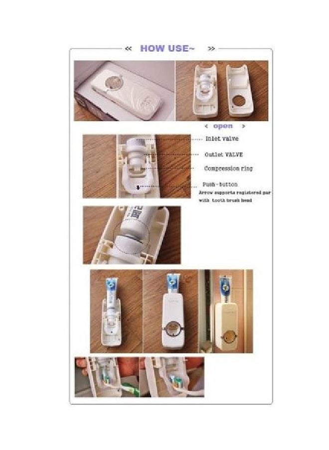 Generic - Automatic Toothpaste Dispenser + Toothbrush Holder - Image 1