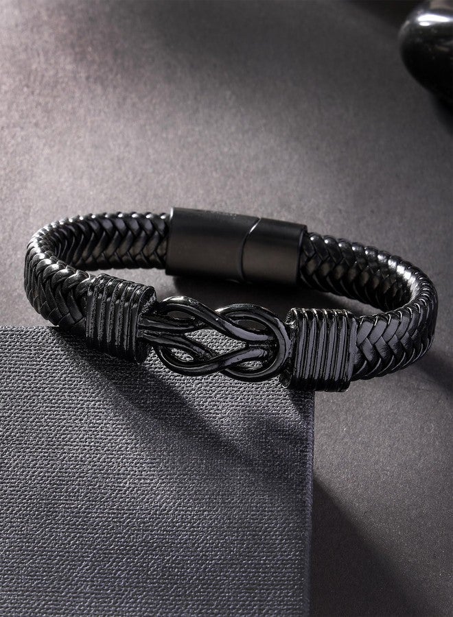 Karatcart Men Leather Wraparound Bracelet (55038166) - Image 4