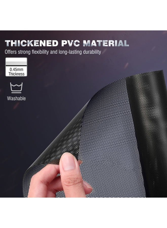 Moko 400X300Mm Diy Pc Case Dust Mesh Filter, [2 Pack] Pvc Dustproof Magnetic Filter Cover, Grill With Frame Strip Computer Cooler Fan For Case, Black - Image 3