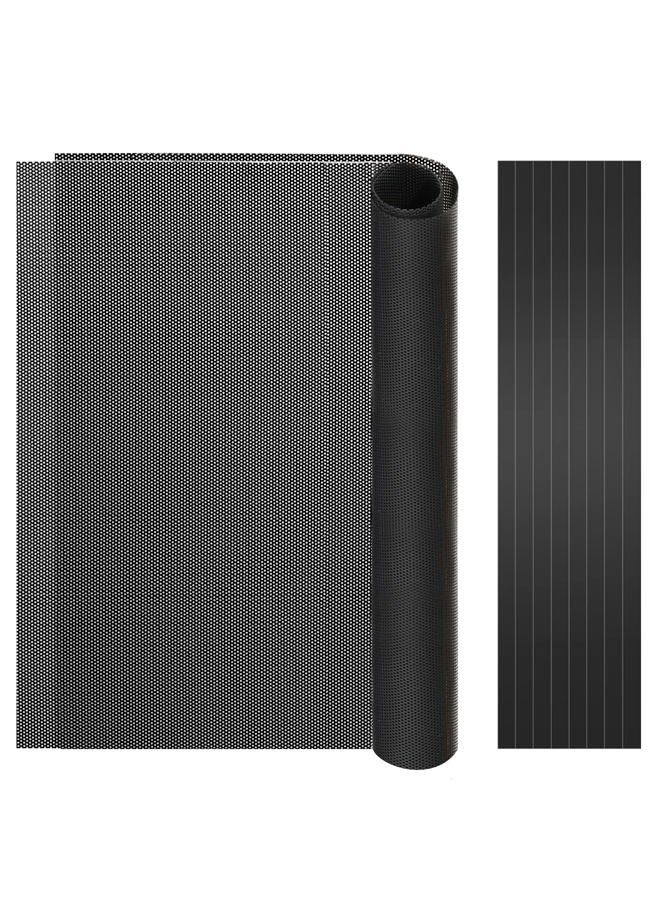 Moko 400X300Mm Diy Pc Case Dust Mesh Filter, [2 Pack] Pvc Dustproof Magnetic Filter Cover, Grill With Frame Strip Computer Cooler Fan For Case, Black - Image 1