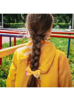 HOXIEYA Yellow Pencil Hair Bow Clip for Girls,Back to School Bow Hair Clips 2pcs Yellow Striped Alligator Clips Hair School Accessories for Little Girls, Toddlers, Kids, and Teens  - Image 5