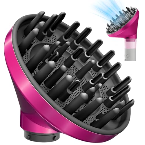 maycreate ماي كرييت® ملحق ناشر الهواء لتجعيد الشعر من دايسون Airwrap HS01 HS05 HS08، تحويل من مجفف الشعر إلى ناشر الهواء، فوهة ناشر مطورة لتجفيف أسرع وتحديد تجعيدات الشعر، وردي - Image 1