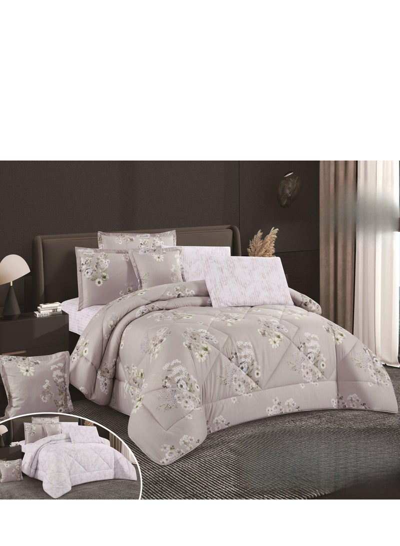 8-piece royal printed double bedspread, king-size comforter, 230 x 250  - Image 1