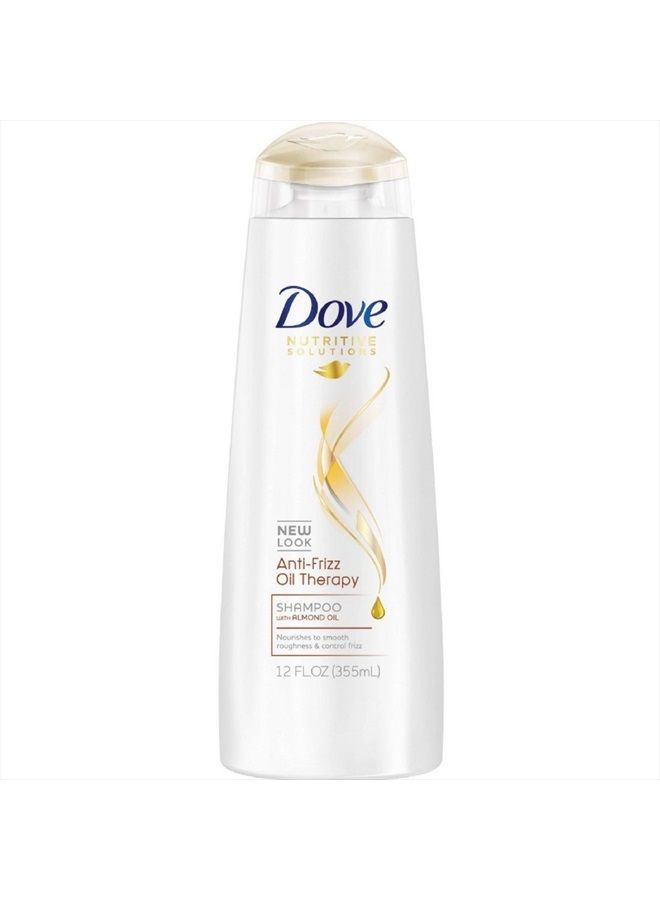 Dove Anti-Frizz Oil Therapy Shampoo With Almond Oil 12 oz (Pack of 2)