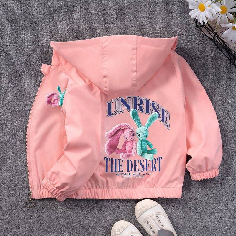 Women'S Treasure Autumn Coat New Children'S Windbreaker Jacket Large Children'S Cardigan Hooded Zipper Shirt Girl'S Rush Clothes - Image 2