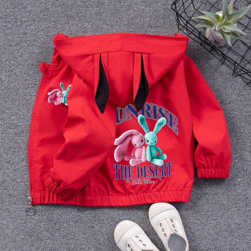 Women'S Treasure Autumn Coat New Children'S Windbreaker Jacket Large Children'S Cardigan Hooded Zipper Shirt Girl'S Rush Clothes - Image 4