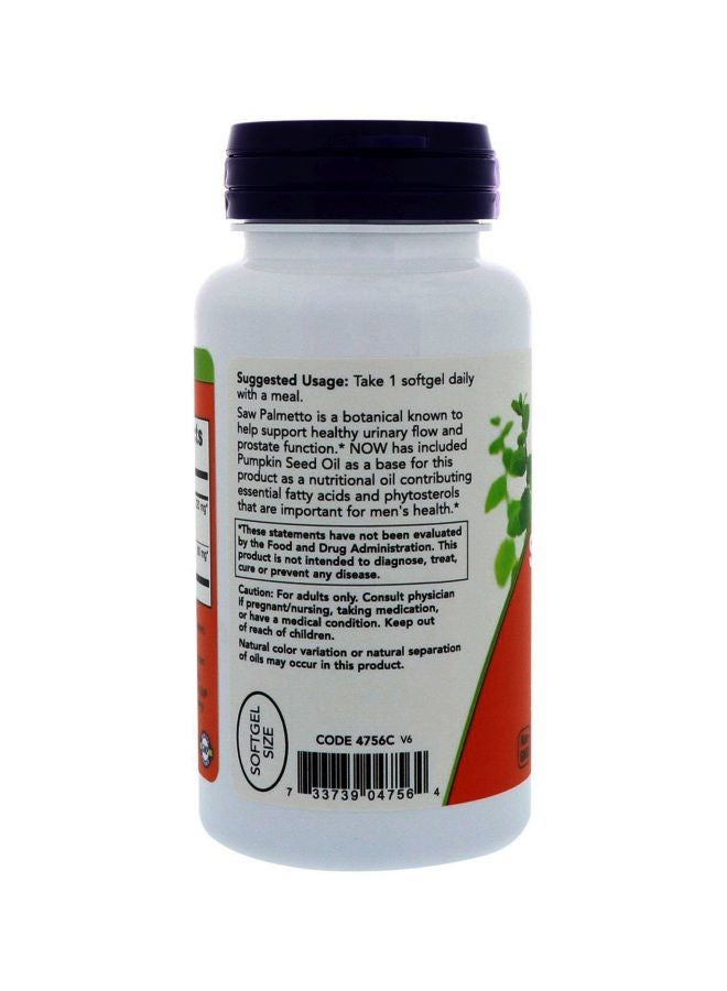 Now Foods Saw Palmetto Extract Dietary Supplement - 90 Softgels - Image 2