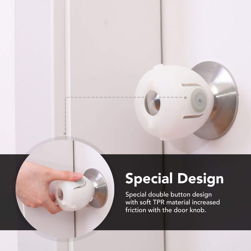 Eudemon 6 Pack Baby Safety Door Knob Covers Door Knob Locks - Image 5