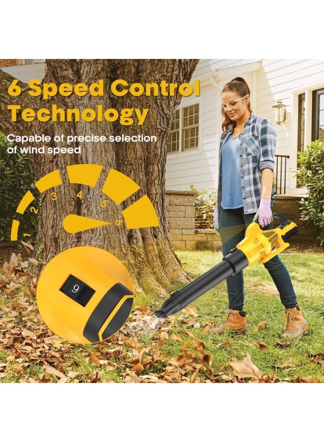 Cordless Leaf Blower Compatible with Dewalt 20V Max Battery | 500CFM/150MPH Electric Leaf Blower Cordless, 6 Speed Modes, Battery Powered Blowers for Lawn Care, Yard (Tool Only) - Image 4