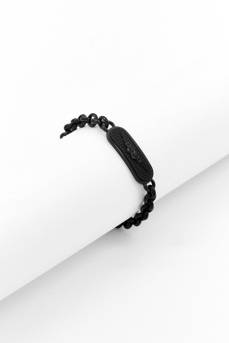POLICE Men Brand Logo Bracelet, Black  - Image 1