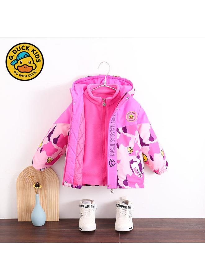 Little Yellow Duck Charge Clothes Spring And Autumn Jacket Children's Three-in-one Boys And Girls Baby Children's Clothing Two-piece Genuine Coat