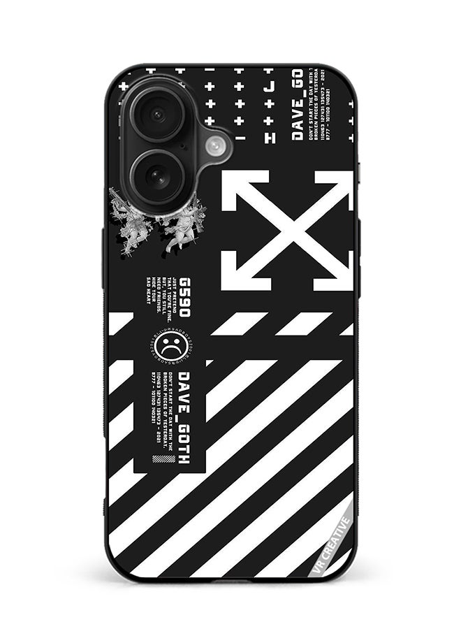 VR CREATIVE Protective Case Cover For Apple iPhone 16 Dave Goth Logo Design Multicolour