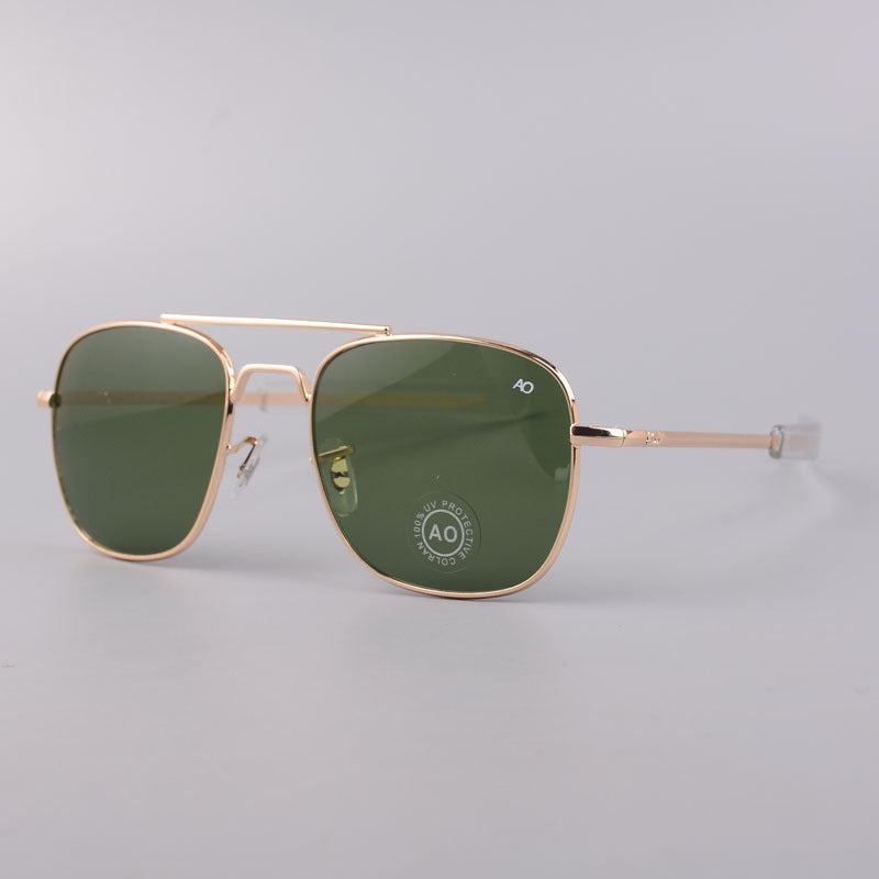 Generic AO Glass Sunglasses for Men HD Driving Pilot Shades C6 black frame dark green sheet 